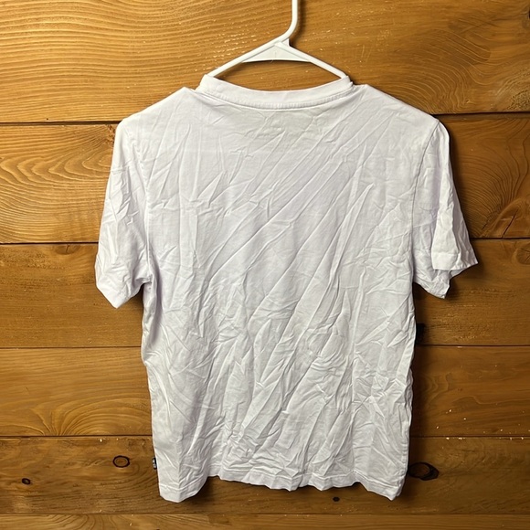 Psycho Bunny Mens Rowson Short Sleeve White T Shirt 4 Rainbow colors Pima Cotton - Picture 5 of 6